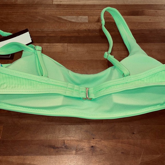 California Waves 3 piece bikini set pink/green/animal print medium - Picture 7 of 11